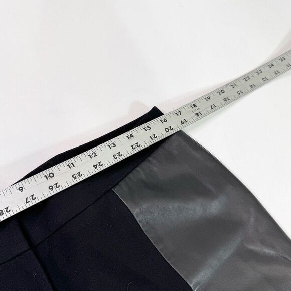Classiques Entier Pants Womens 10 Lamb Leather Panels Black Skinny Moto - Picture 9 of 9